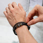 To My Son Vegan Leather Woven Bracelet Gift With Personalized Message Card - Add Son's Name
