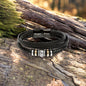To My Son Vegan Leather Woven Bracelet Gift With Personalized Message Card - Add Son's Name