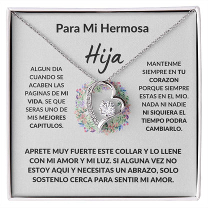 Para Mi Hermosa Hija Plata De Ley Collar Personalizado Regalo Boda Graduación Navidad Cumpleanos
