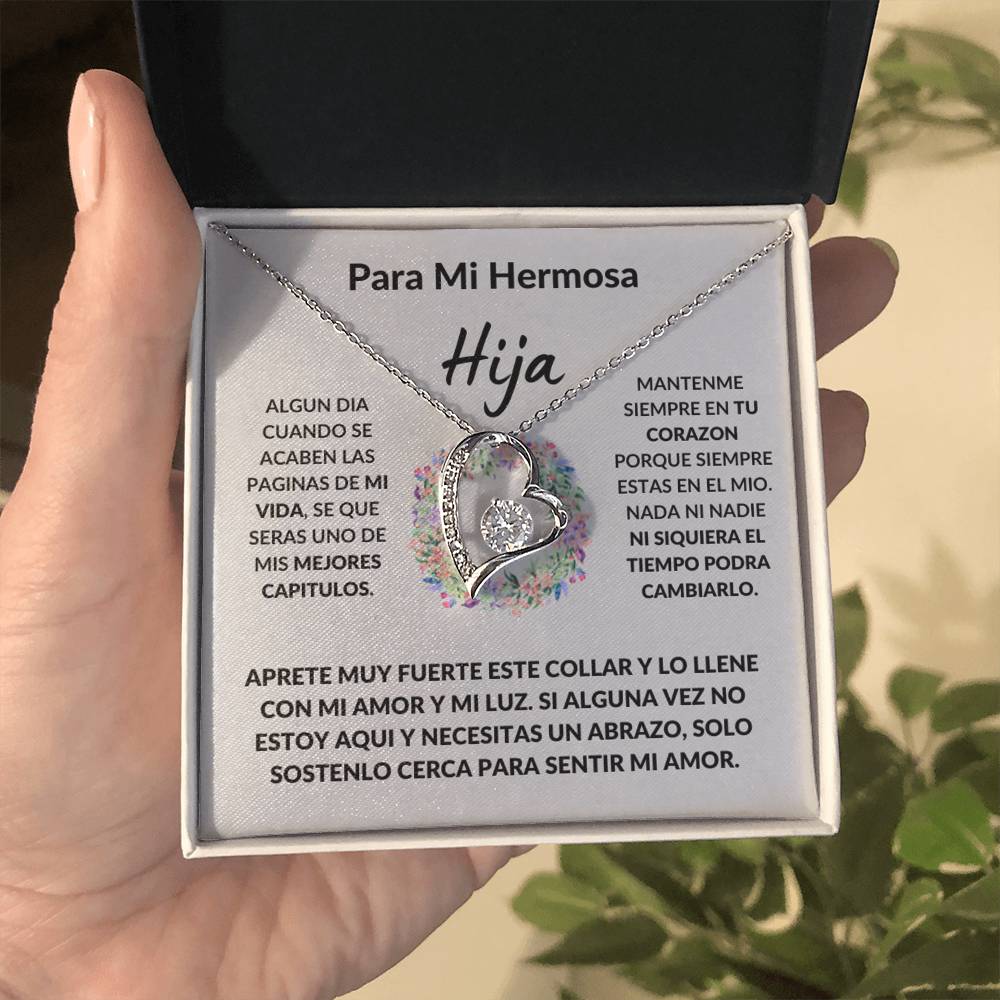 Para Mi Hermosa Hija Plata De Ley Collar Personalizado Regalo Boda Graduación Navidad Cumpleanos