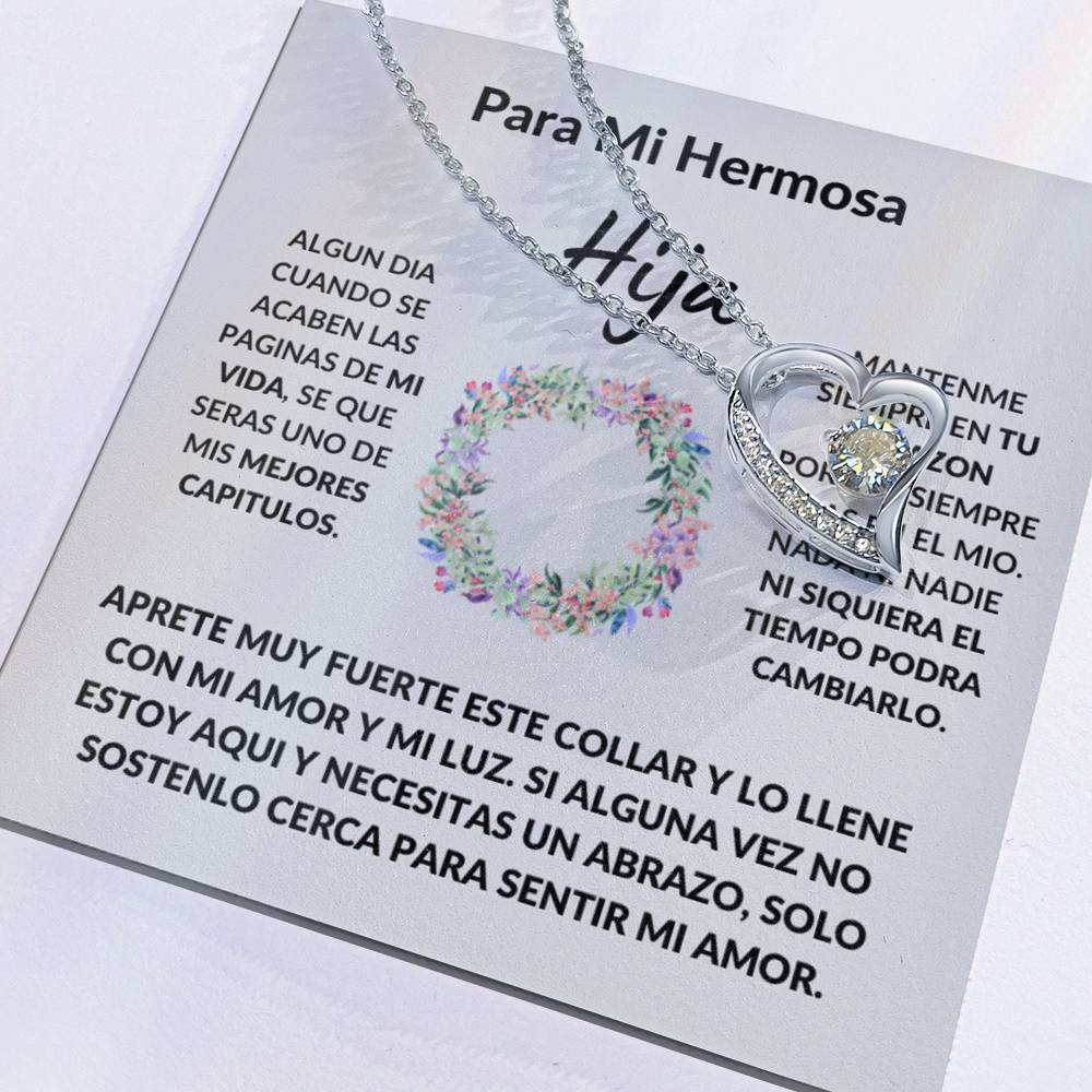 Para Mi Hermosa Hija Plata De Ley Collar Personalizado Regalo Boda Graduación Navidad Cumpleanos