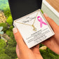 To My Strong Friend Pink Ribbon Checking On You Warrior Fighter Survivor Personalized Necklace Gift