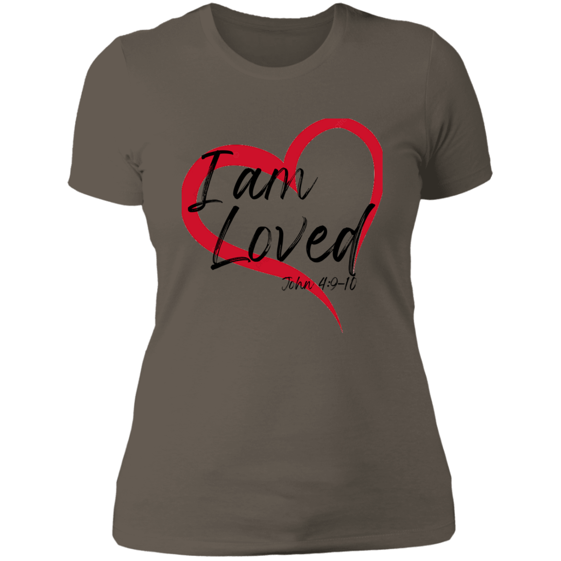 Women's I Am Loved Heart John 4:9-10 Boyfriend T-Shirt