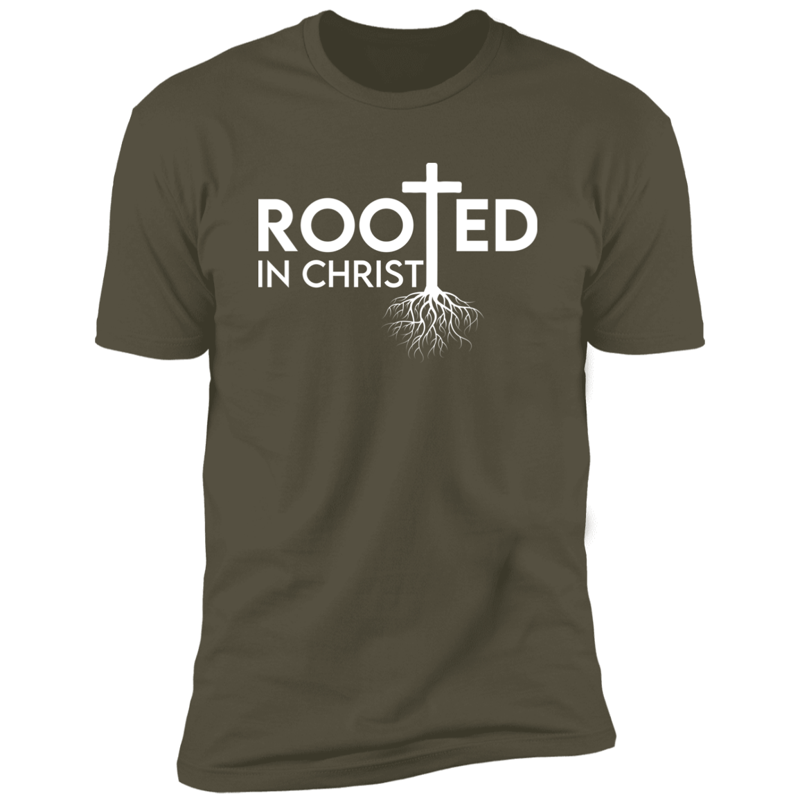 Men's Rooted In Christ Premium Short Sleeve T-Shirt