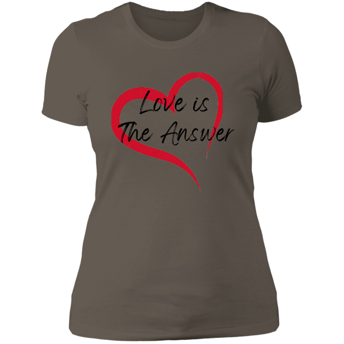 Women's Love Is The Answer Boyfriend T-Shirt