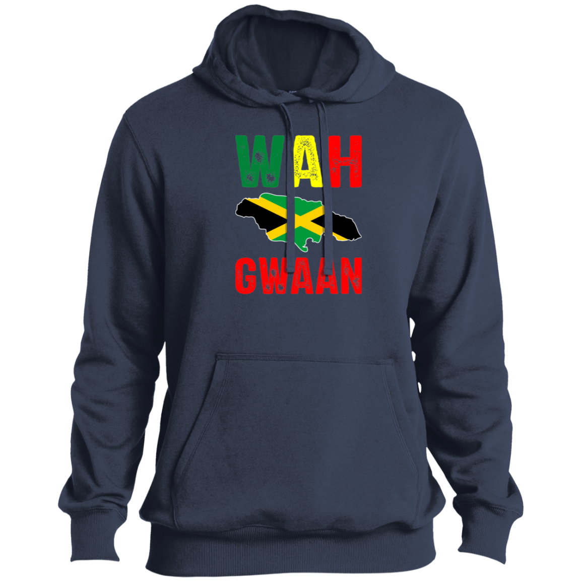 Men's Wah Gwaan Jamaica Rasta Reggae Yardie Pullover Hooded Sweatshirt