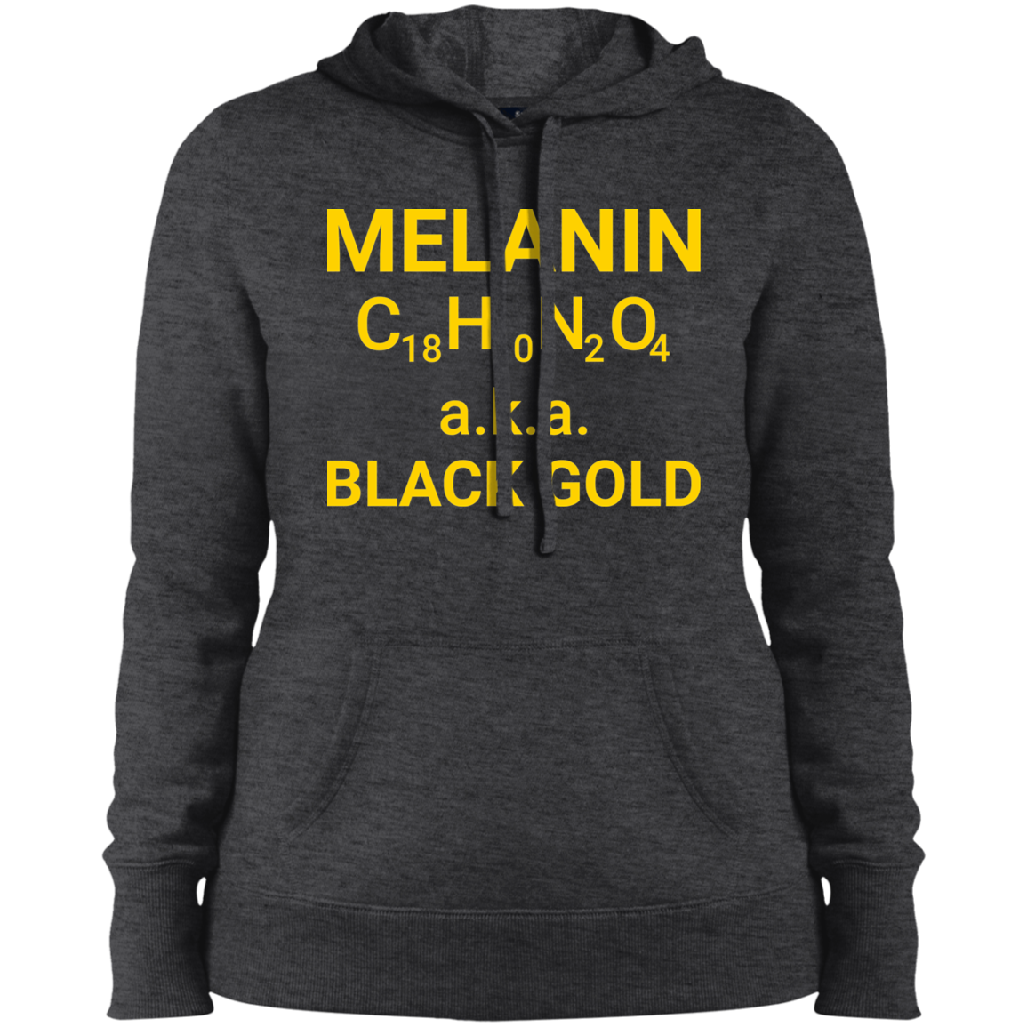 Women's Melanin Black Gold Pullover Hooded Sweatshirt