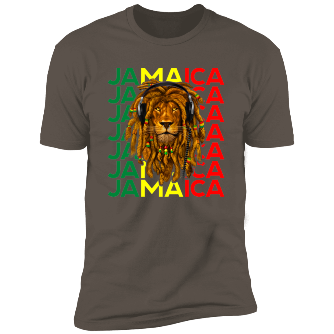 Men's Jamaica Rasta Lion Premium Short Sleeve T-Shirt