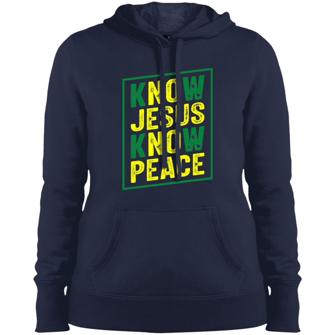 Women's Know Jesus Know Peace Pullover Hooded Sweatshirt