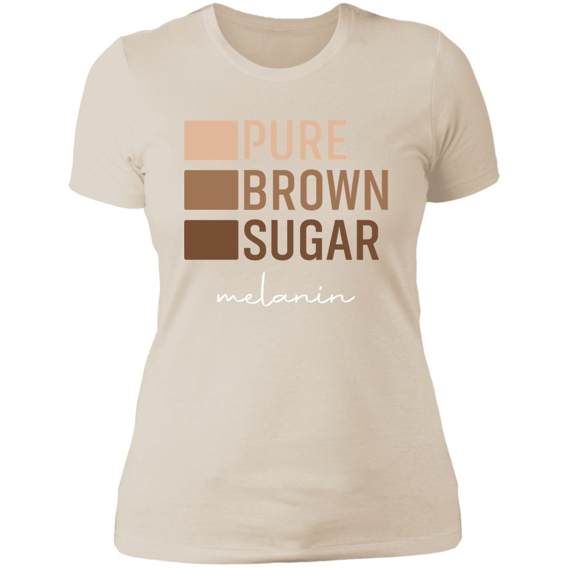 Women's Pure Brown Sugar Melanin Boyfriend T-Shirt