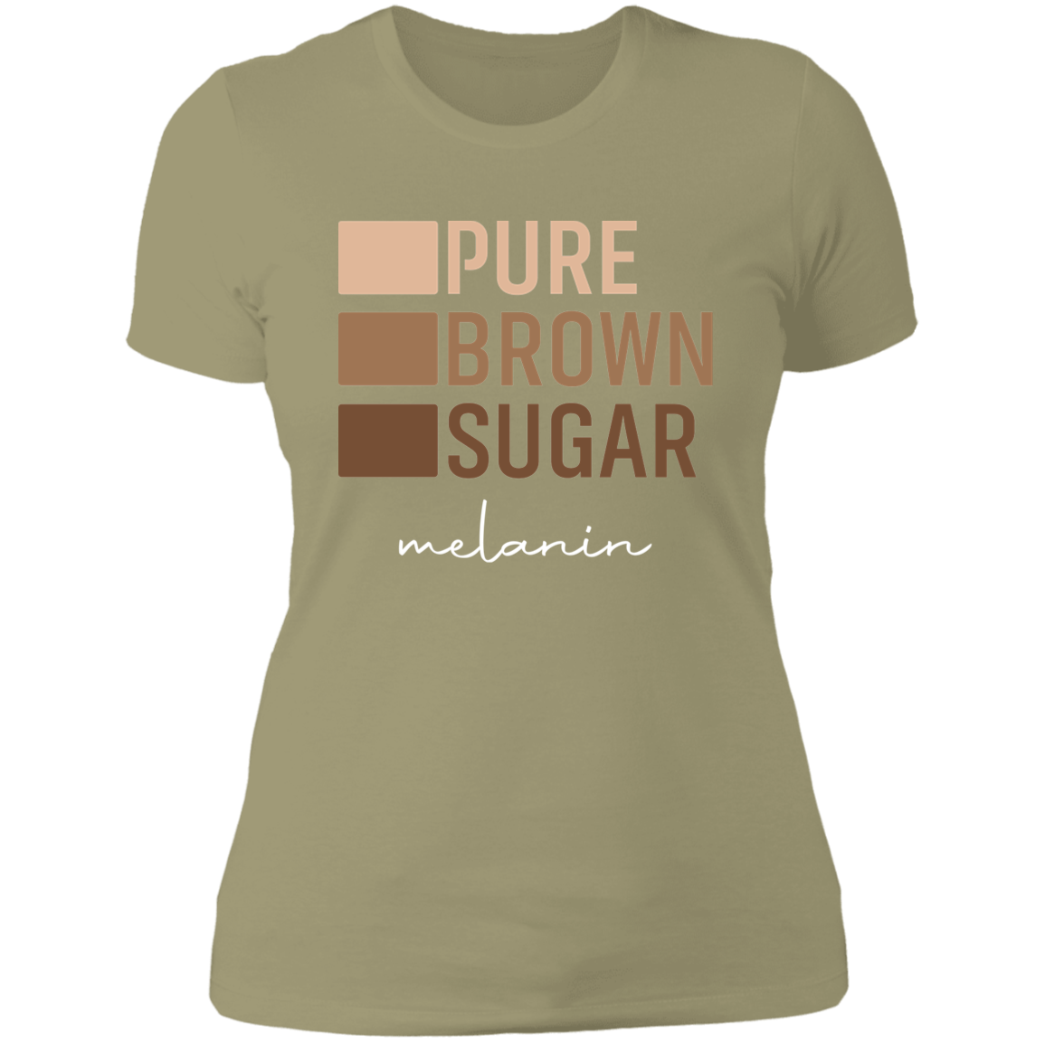 Women's Pure Brown Sugar Melanin Boyfriend T-Shirt