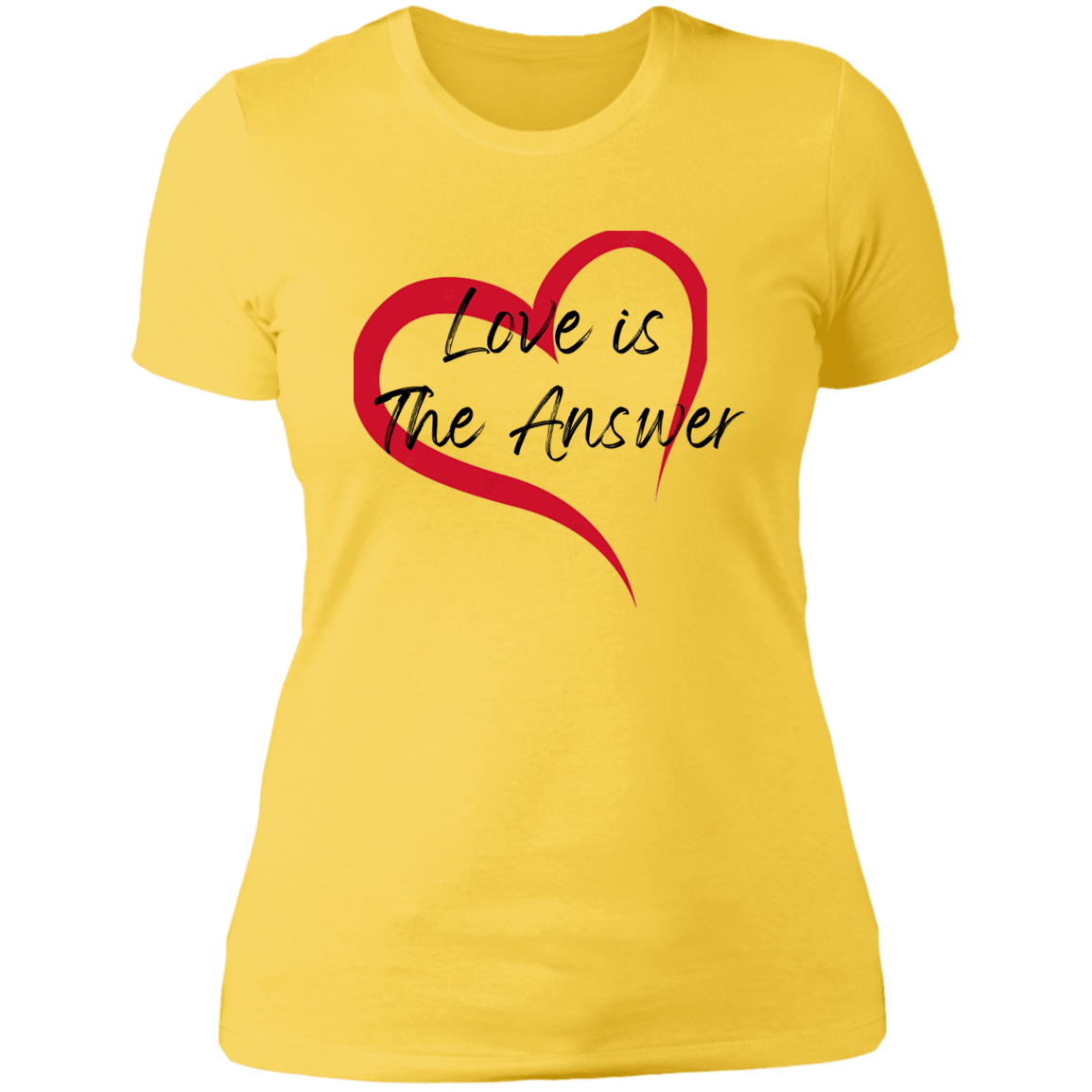 Women's Love Is The Answer Boyfriend T-Shirt