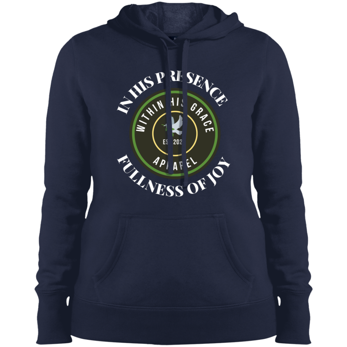 Women's In His Presence Within His Grace Logo Pullover Hooded Sweatshirt