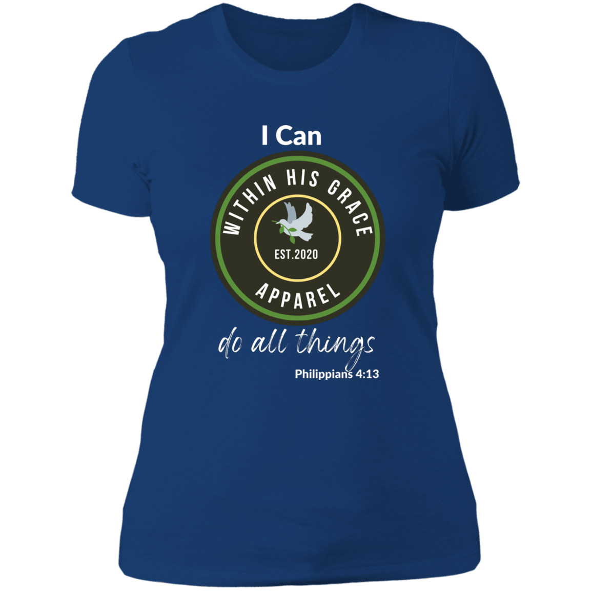 Women's I can Do All Things Logo  Boyfriend T-Shirt