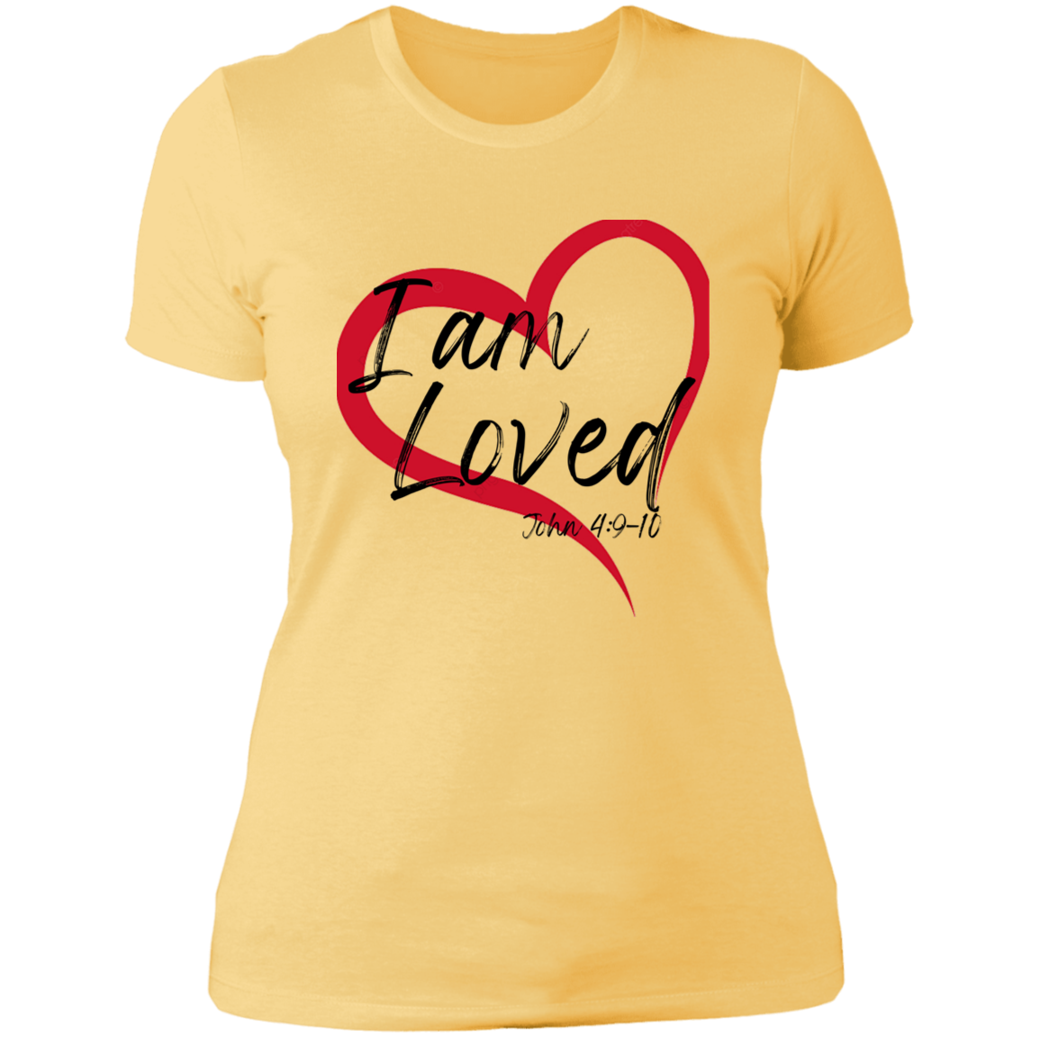 Women's I Am Loved Heart John 4:9-10 Boyfriend T-Shirt