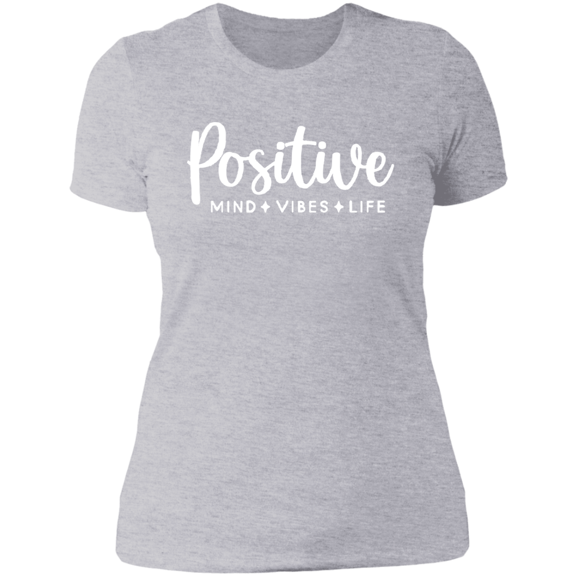 Women's Positive Vibes Mind Life Boyfriend T-Shirt