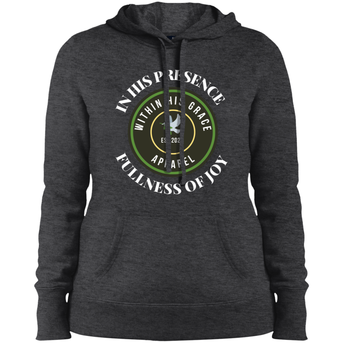 Women's In His Presence Within His Grace Logo Pullover Hooded Sweatshirt