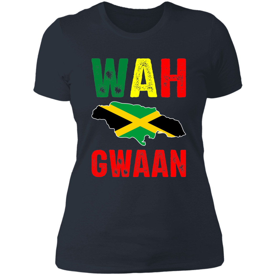 Women's Wah Gwaan Jamaica-Flag Boyfriend T-Shirt