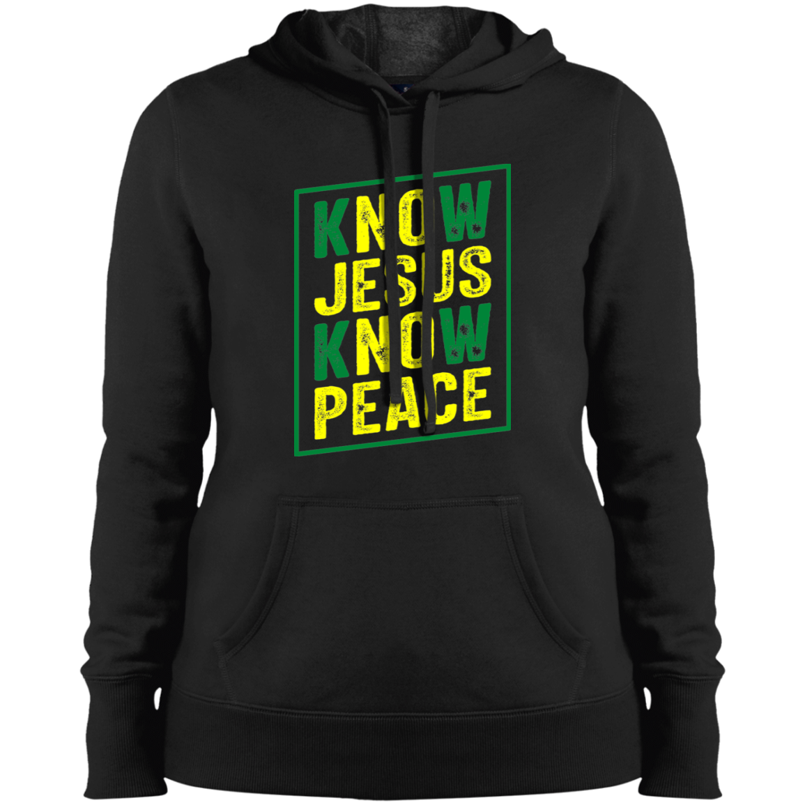 Women's Know Jesus Know Peace Pullover Hooded Sweatshirt