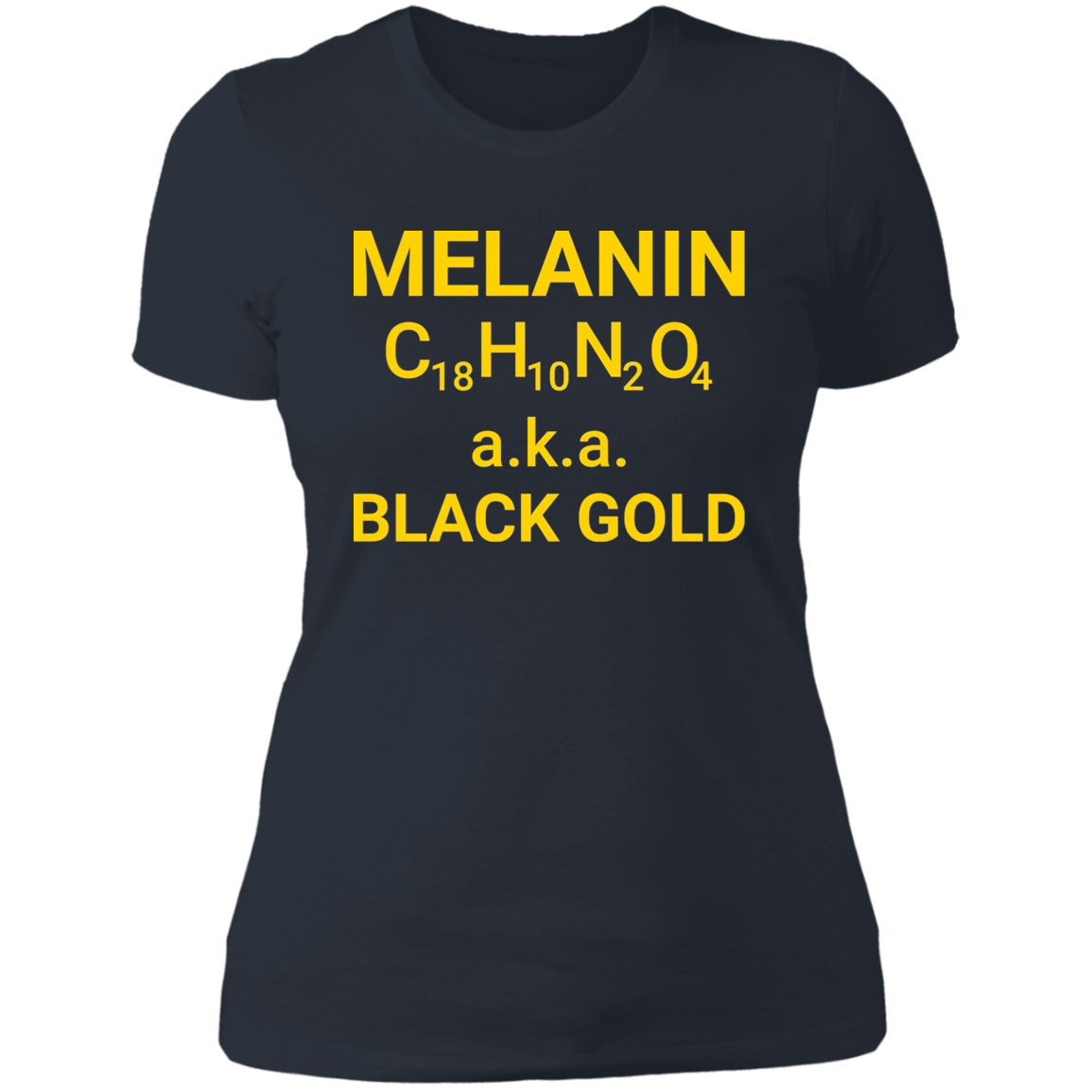 Women's Melanin Black Gold Boyfriend T-Shirt