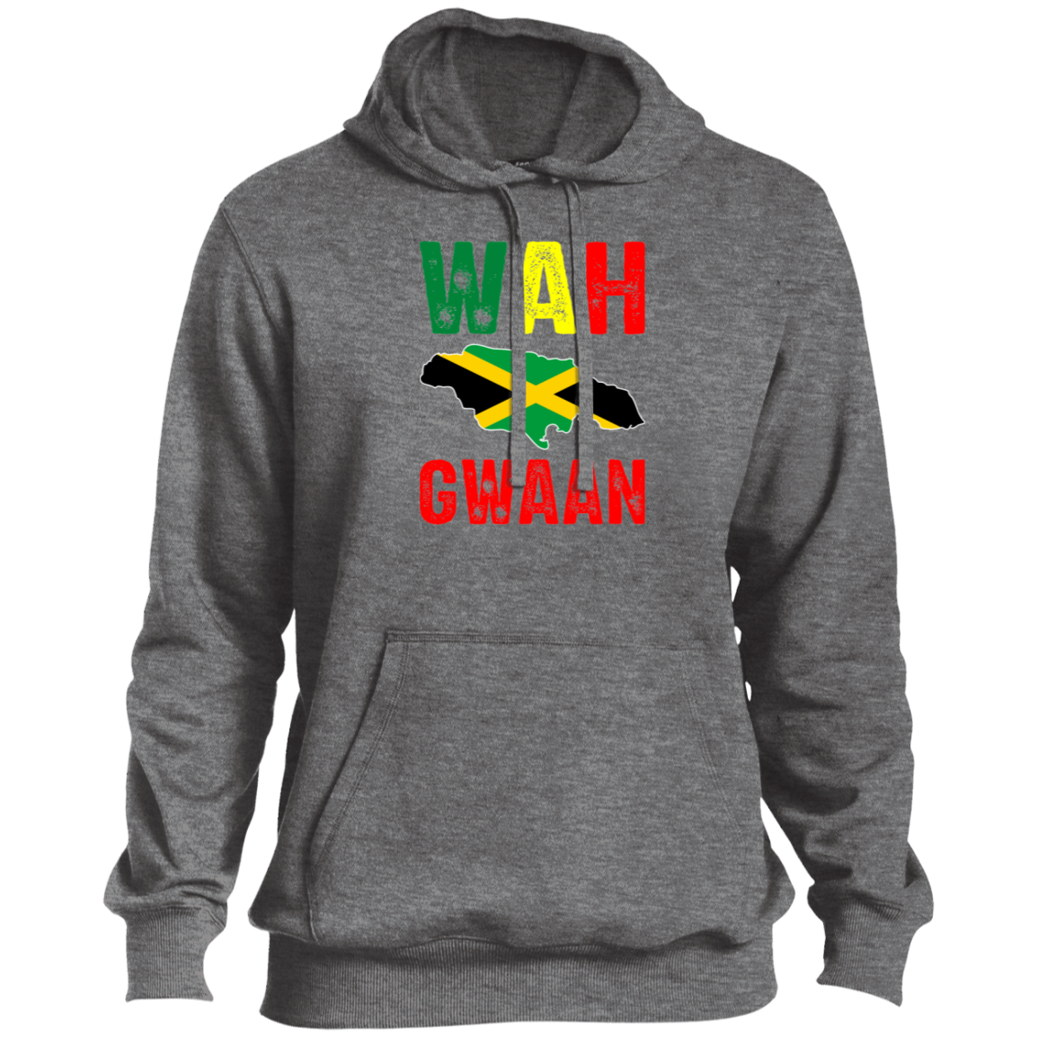 Men's Wah Gwaan Jamaica Rasta Reggae Yardie Pullover Hooded Sweatshirt