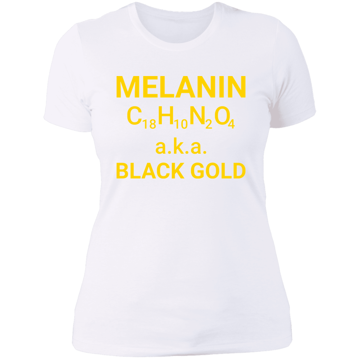 Women's Melanin Black Gold Boyfriend T-Shirt