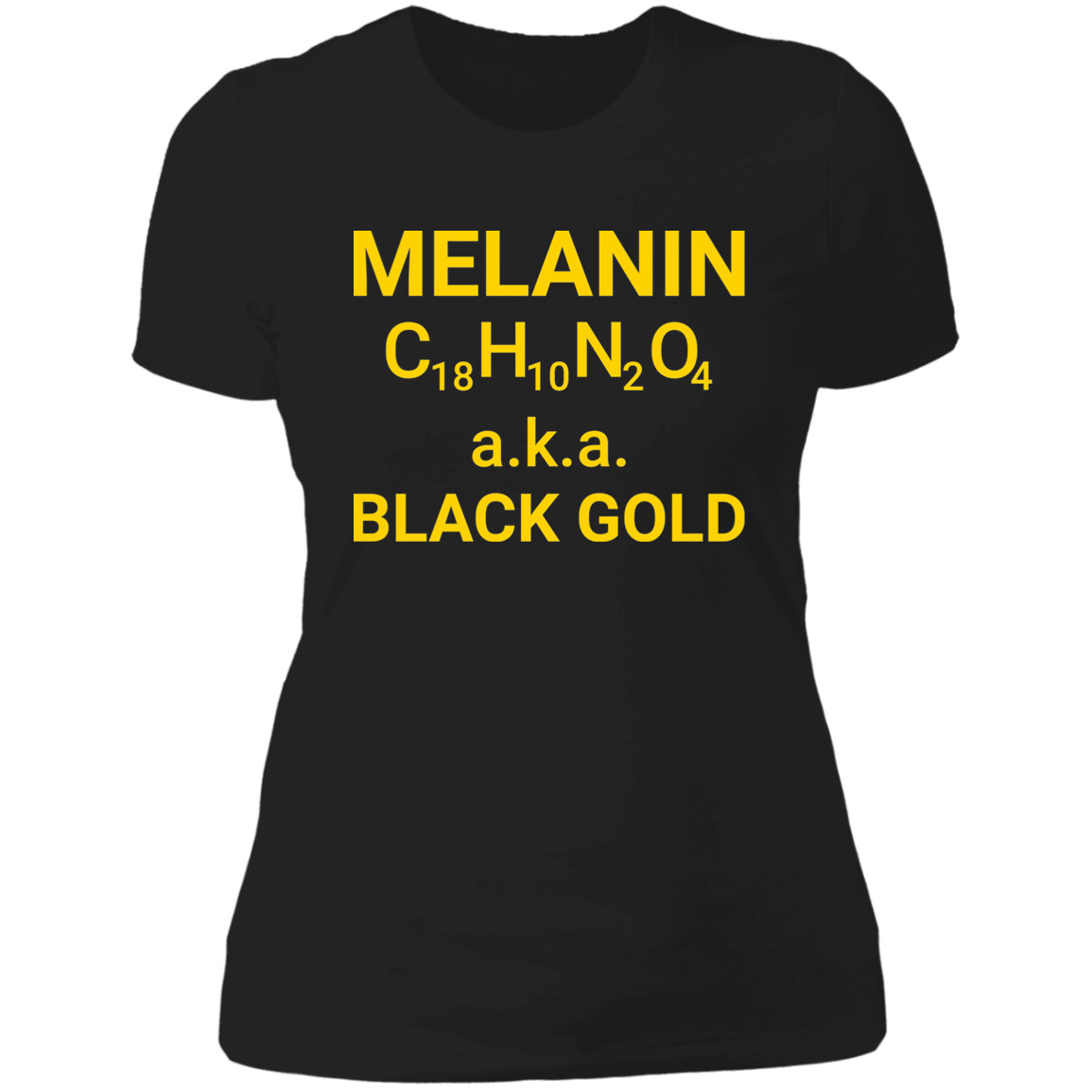 Women's Melanin Black Gold Boyfriend T-Shirt