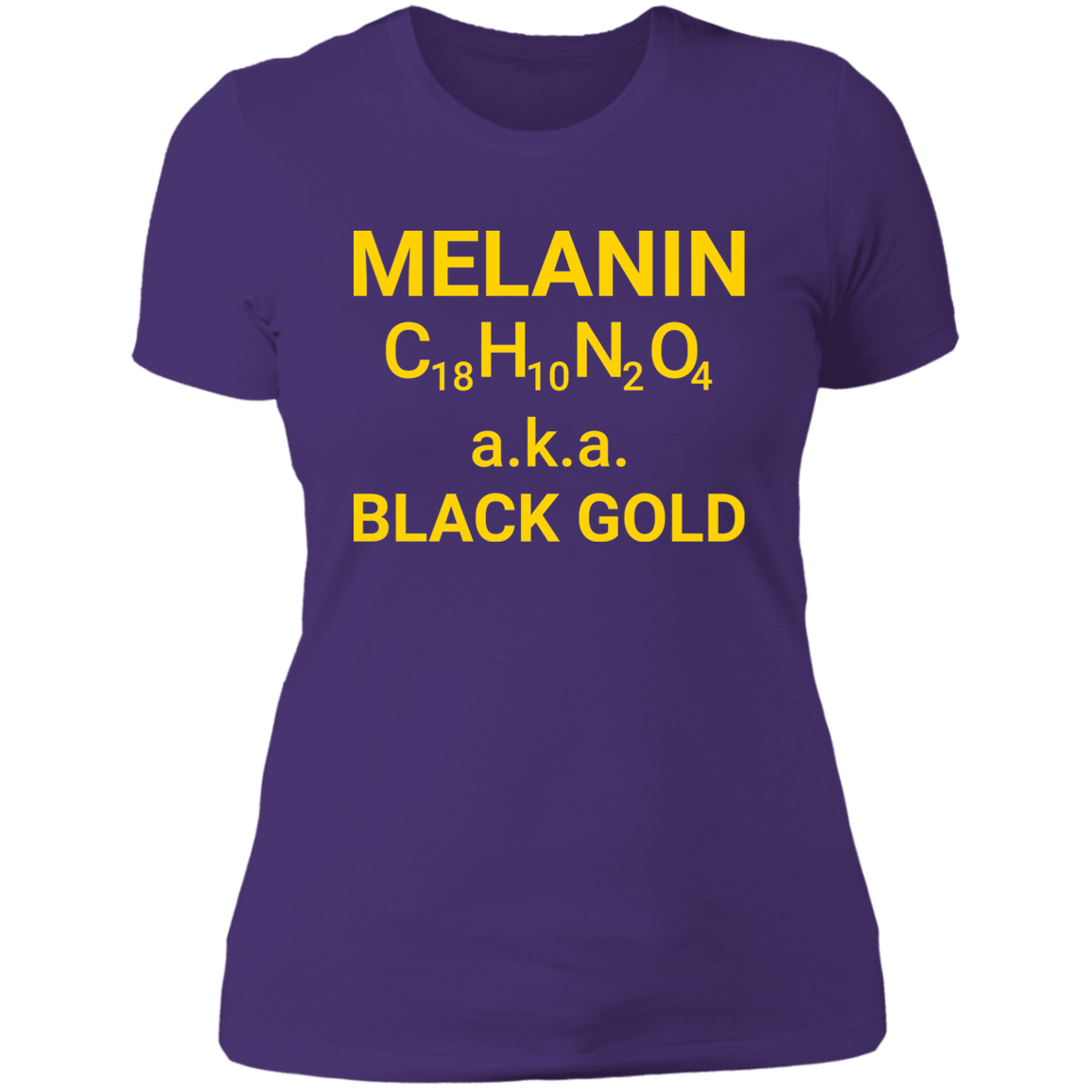 Women's Melanin Black Gold Boyfriend T-Shirt