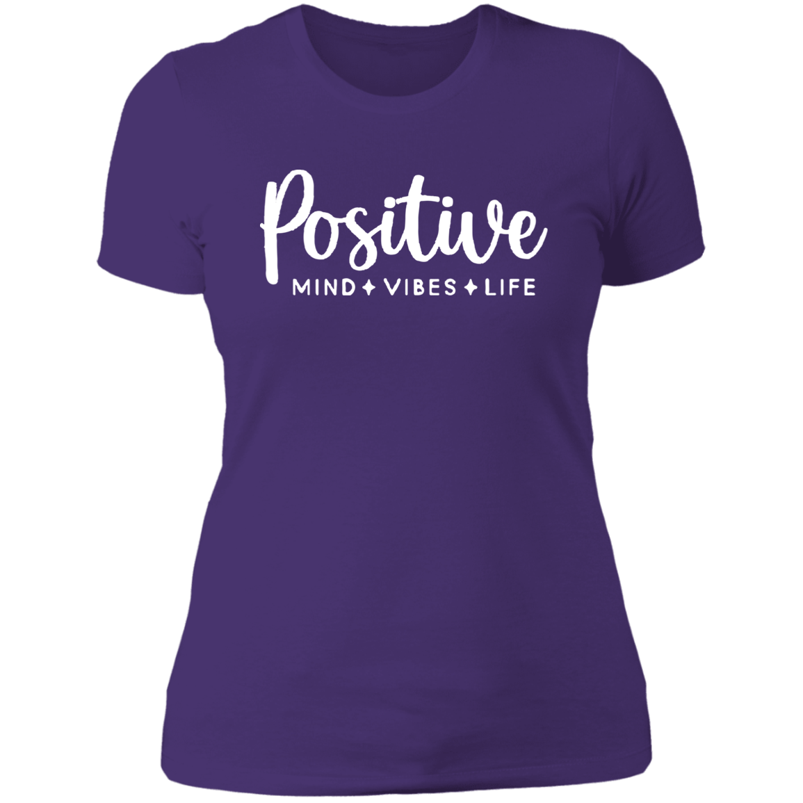 Women's Positive Vibes Mind Life Boyfriend T-Shirt