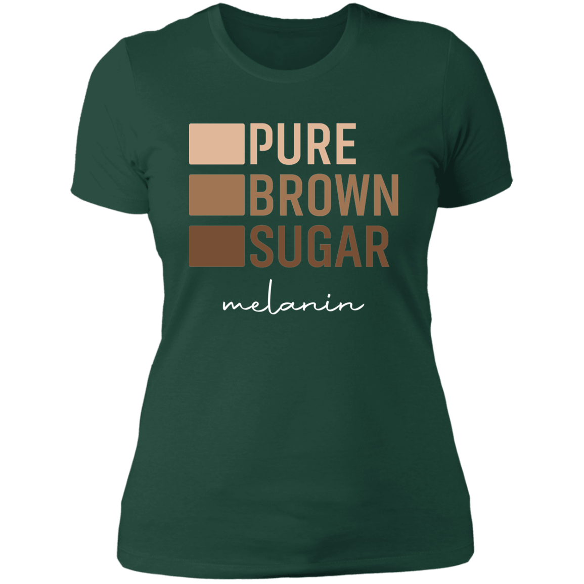 Women's Pure Brown Sugar Melanin Boyfriend T-Shirt