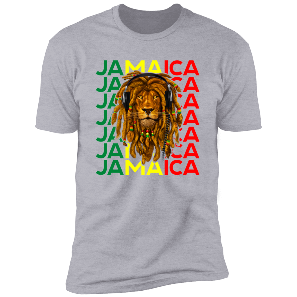 Men's Jamaica Rasta Lion Premium Short Sleeve T-Shirt