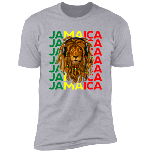 Men's Jamaica Rasta Lion Premium Short Sleeve T-Shirt