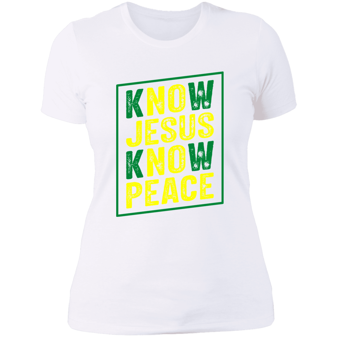 Women's Know Jesus Know Peace Boyfriend T-Shirt