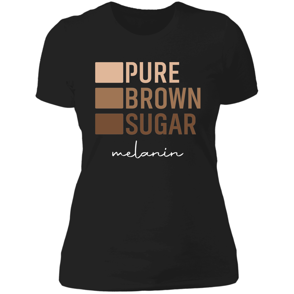 Women's Pure Brown Sugar Melanin Boyfriend T-Shirt