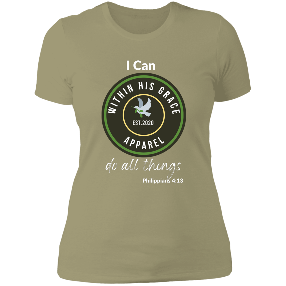 Women's I can Do All Things Logo  Boyfriend T-Shirt