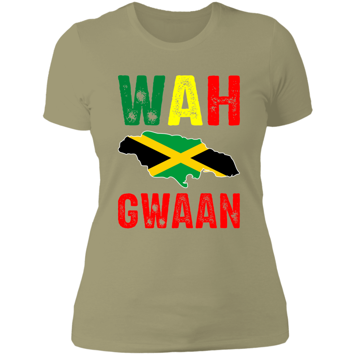 Women's Wah Gwaan Jamaica-Flag Boyfriend T-Shirt