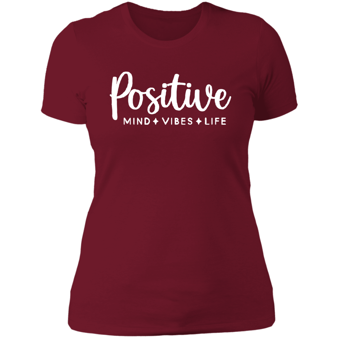 Women's Positive Vibes Mind Life Boyfriend T-Shirt