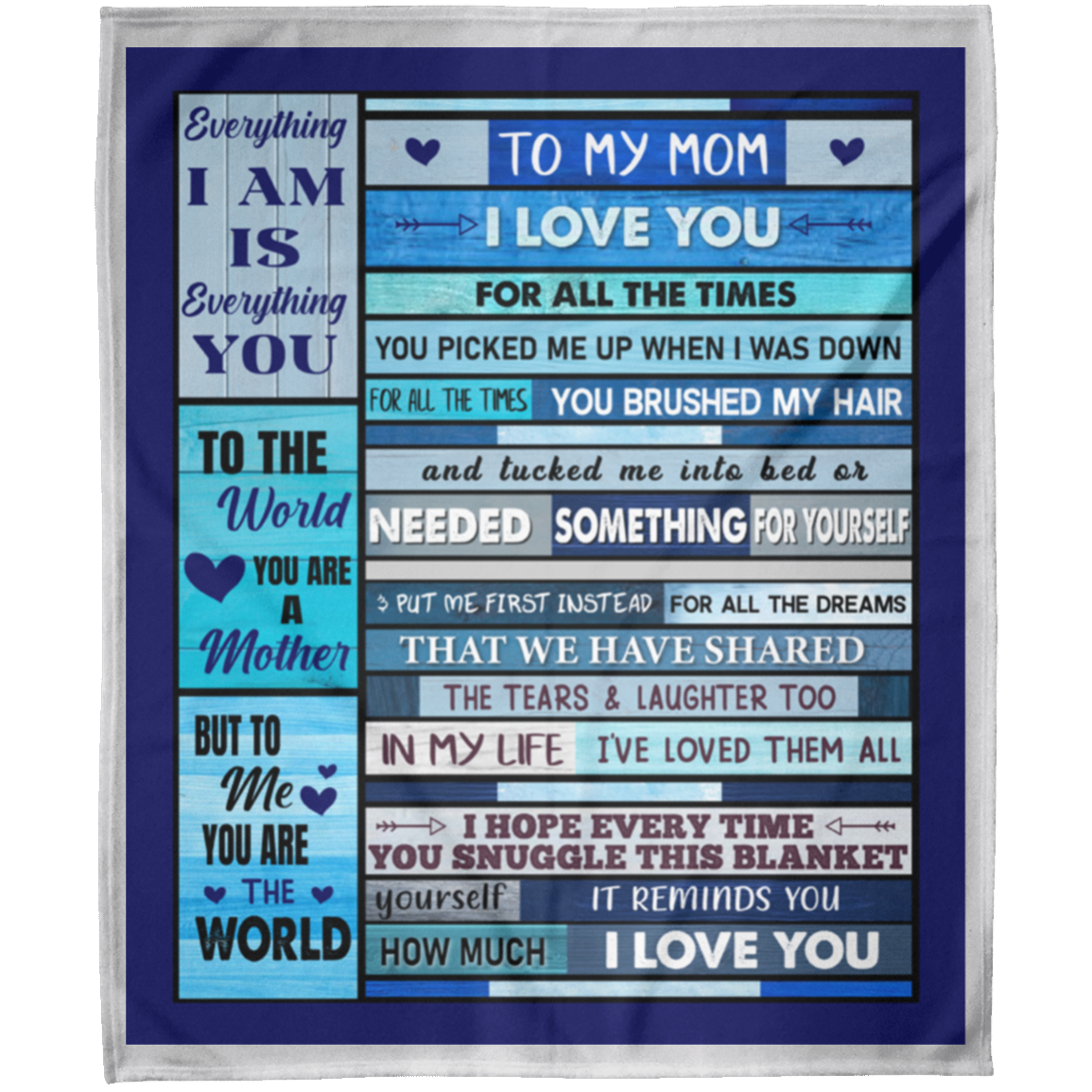 To My Mom Everything I Am Arctic Fleece Blanket 50x60