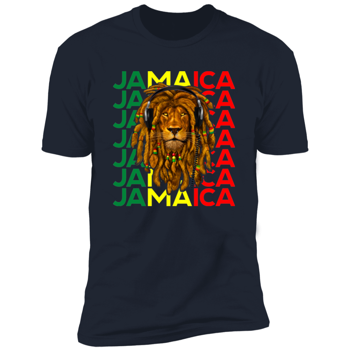 Men's Jamaica Rasta Lion Premium Short Sleeve T-Shirt