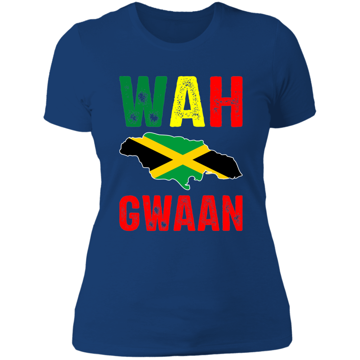 Women's Wah Gwaan Jamaica-Flag Boyfriend T-Shirt