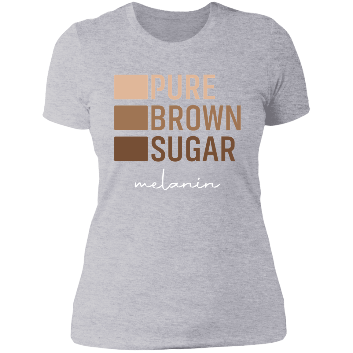 Women's Pure Brown Sugar Melanin Boyfriend T-Shirt