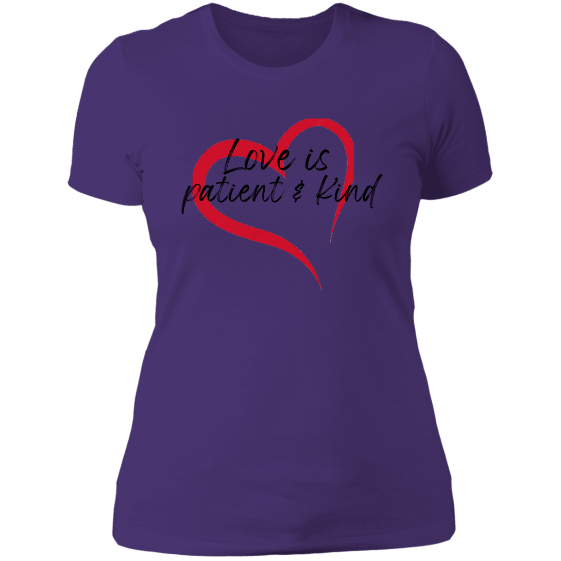 Women's Love Is Patient & Kind Boyfriend T-Shirt