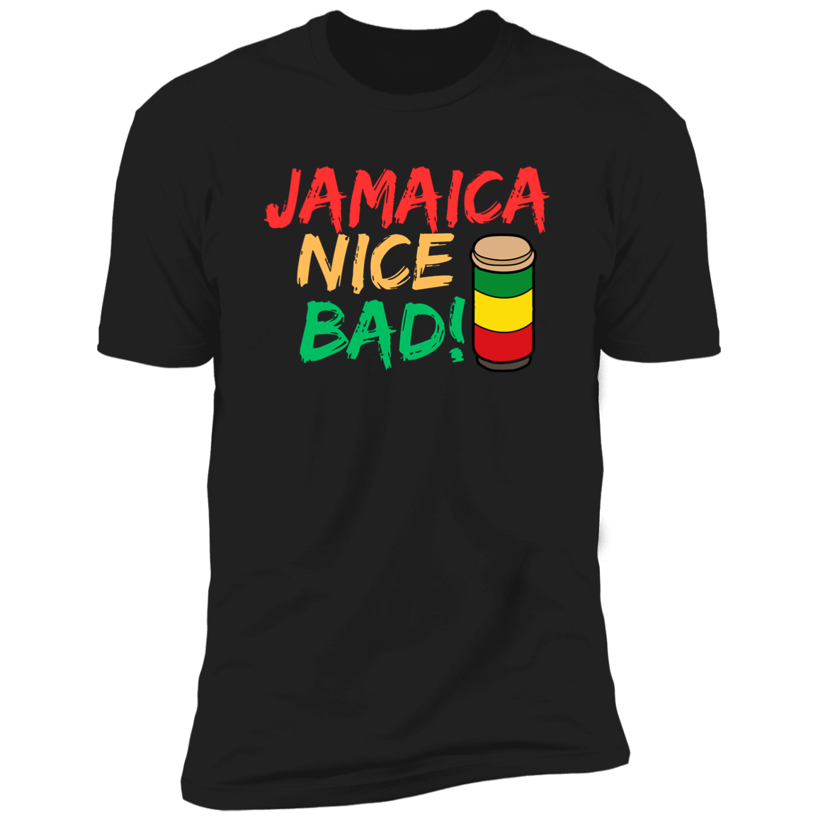 Men's Jamaica Nice Bad! Reggae Drums Premium Short Sleeve T-Shirt