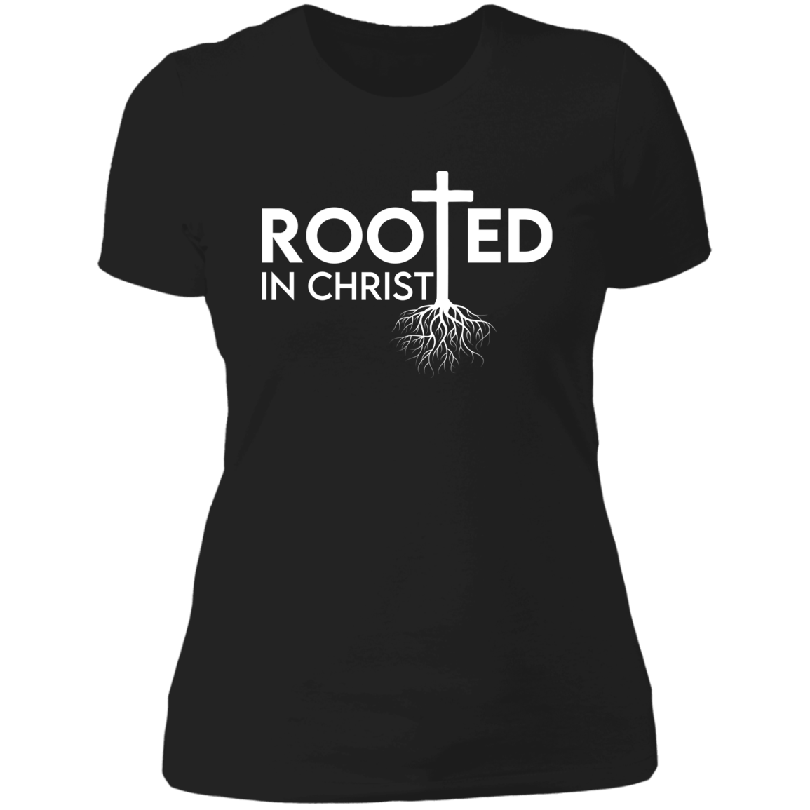 Women's Rooted In Christ Boyfriend T-Shirt