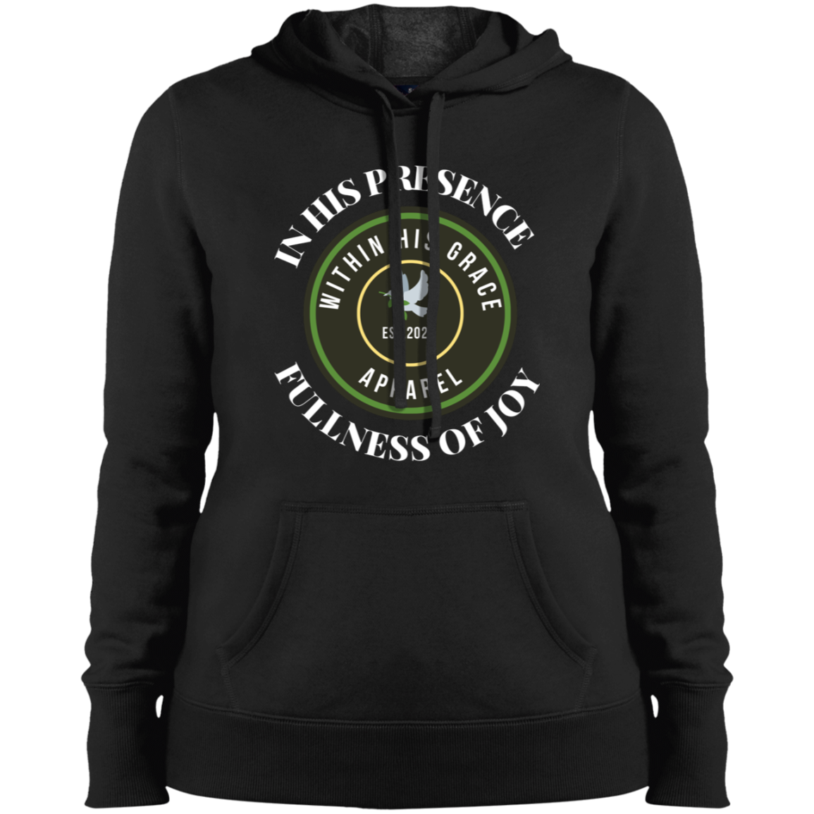 Women's In His Presence Within His Grace Logo Pullover Hooded Sweatshirt