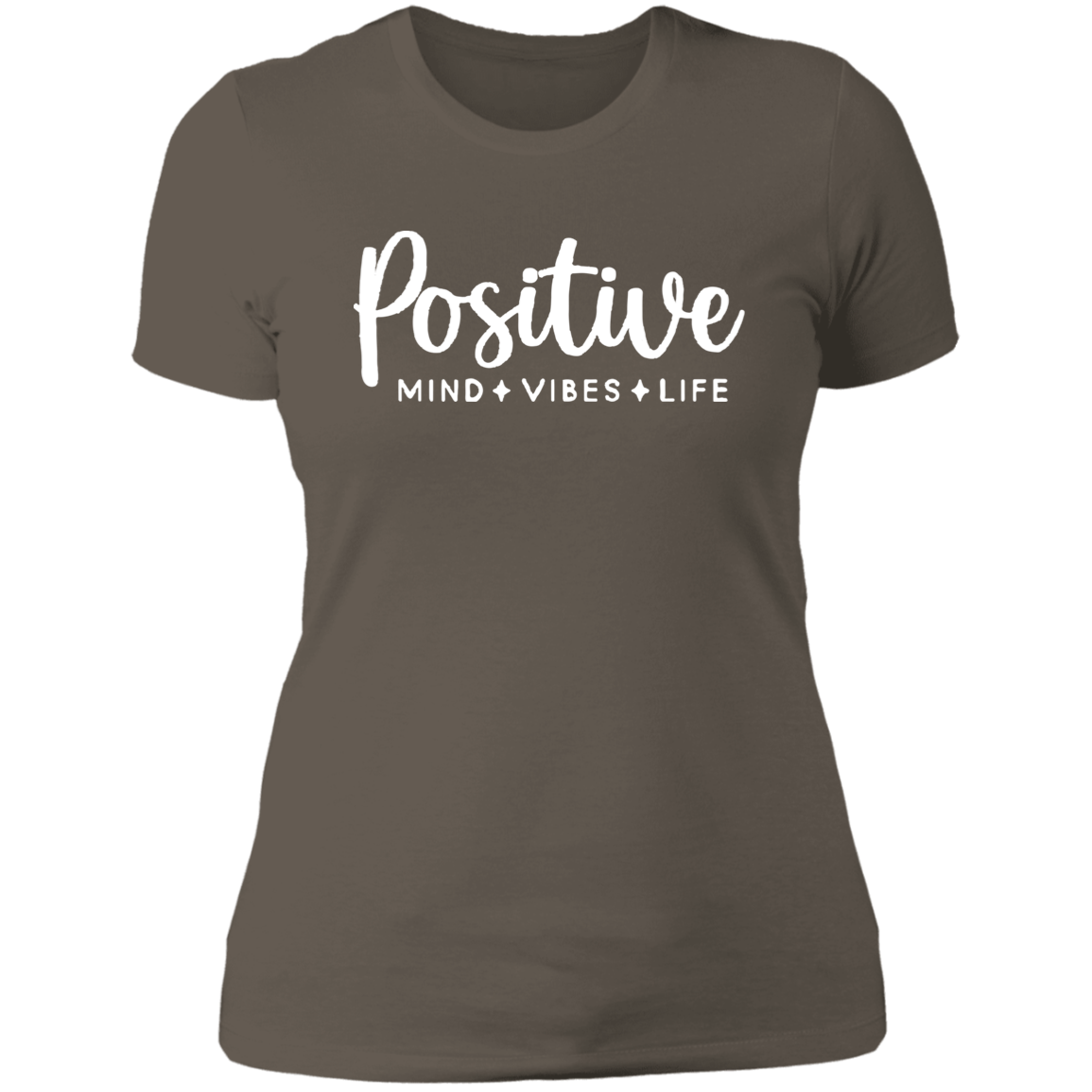 Women's Positive Vibes Mind Life Boyfriend T-Shirt