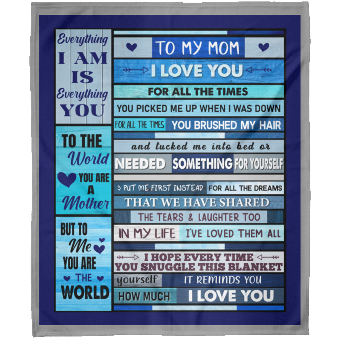 To My Mom Everything I Am Arctic Fleece Blanket 50x60