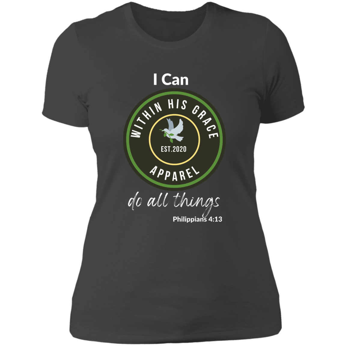 Women's I can Do All Things Logo  Boyfriend T-Shirt