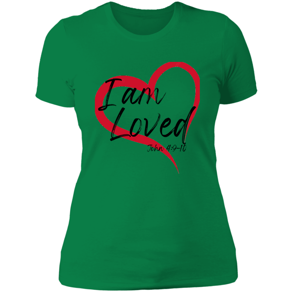 Women's I Am Loved Heart John 4:9-10 Boyfriend T-Shirt