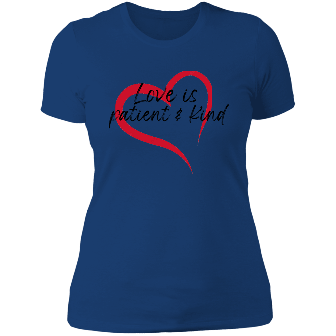 Women's Love Is Patient & Kind Boyfriend T-Shirt